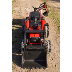 Elektrický traktor TOP-WORKER 12V s naberačkami a prívesom,  Jednomiestne