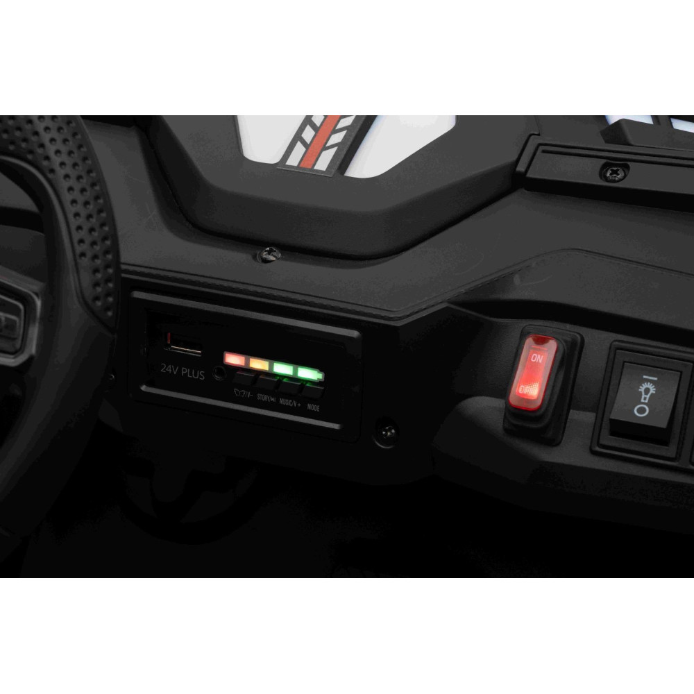 Elektrické autíčko T-REX Ride 4x4 Dvojmiestne 24V,  biele
