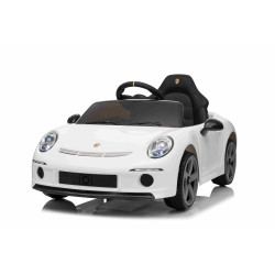 Elektrické autíčko RUF GT 12V,  biele