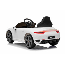 Elektrické autíčko RUF GT 12V,  biele