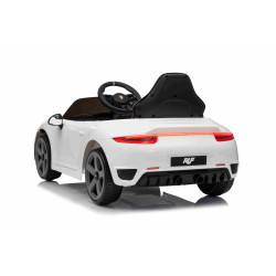 Elektrické autíčko RUF GT 12V,  biele