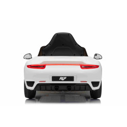 Elektrické autíčko RUF GT 12V,  biele