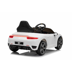 Elektrické autíčko RUF GT 12V,  biele