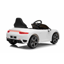 Elektrické autíčko RUF GT 12V,  biele