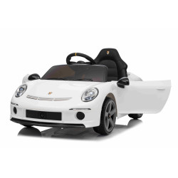 Elektrické autíčko RUF GT 12V,  biele