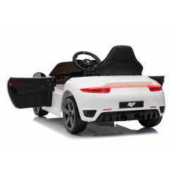 Elektrické autíčko RUF GT 12V,  biele