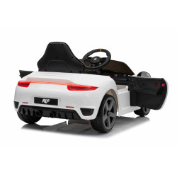 Elektrické autíčko RUF GT 12V,  biele