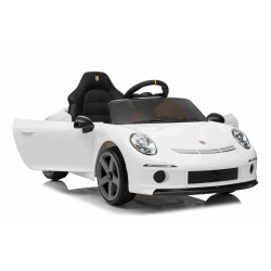 Elektrické autíčko RUF GT 12V,  biele