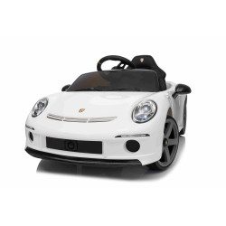 Elektrické autíčko RUF GT 12V,  biele