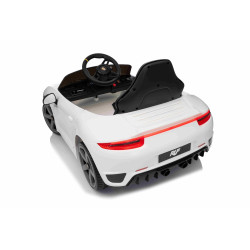Elektrické autíčko RUF GT 12V,  biele