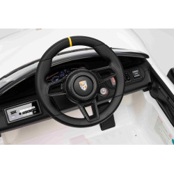 Elektrické autíčko RUF GT 12V,  biele