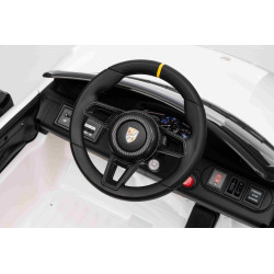 Elektrické autíčko RUF GT 12V,  biele
