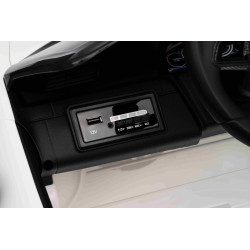 Elektrické autíčko RUF GT 12V,  biele