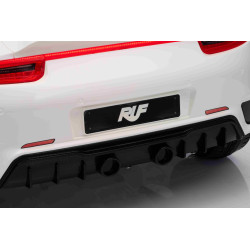 Elektrické autíčko RUF GT 12V,  biele