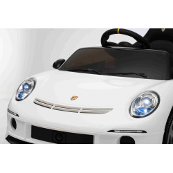 Elektrické autíčko RUF GT 12V,  biele