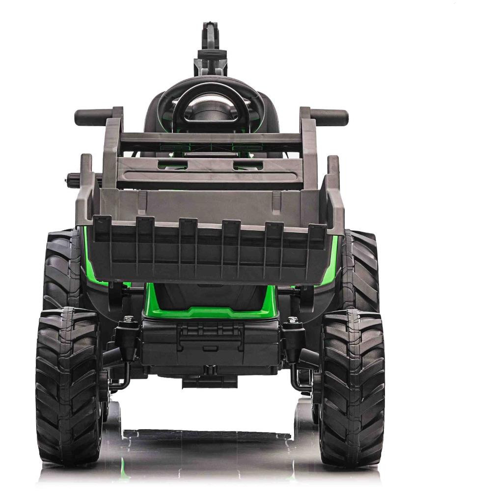 Elektrický traktor TOP-WORKER 12V s naberačkami a prívesom,  Jednomiestne