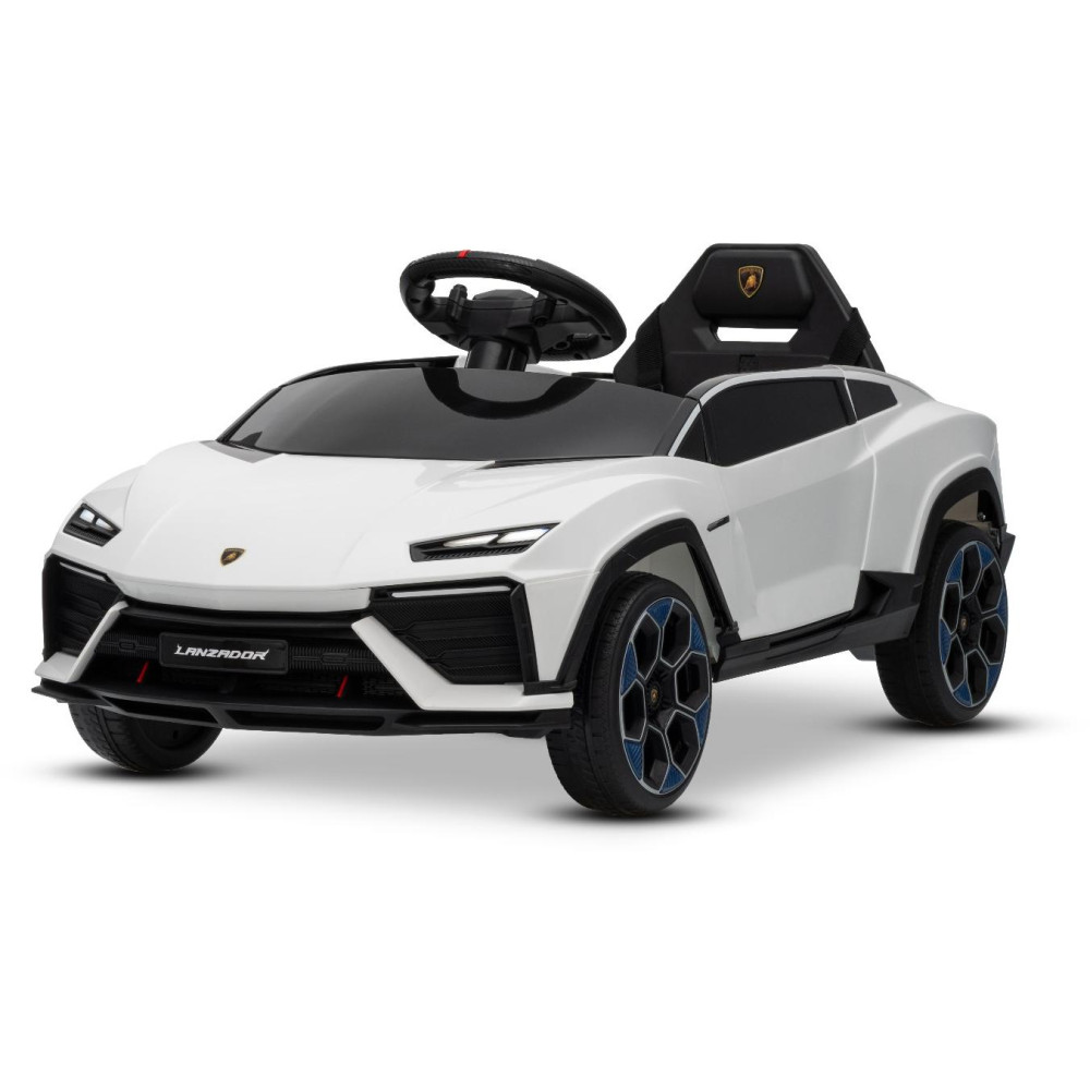 Elektrické autíčko Lamborghini Lanzador 12V s pohonom zadných kolies a licenciou (Jednomiestne),  biele