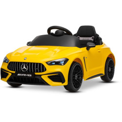 Elektrické autíčko Mercedes CLE 12V s pohonom zadných kolies,  žlté