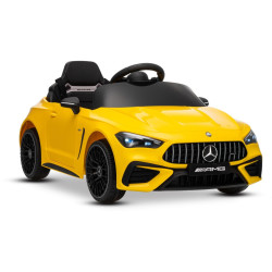 Elektrické autíčko Mercedes CLE 12V s pohonom zadných kolies,  žlté