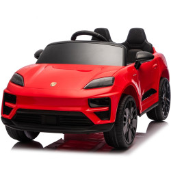 Elektrické autíčko Porsche Macan 12V s pohonom zadných kolies a licenciou (Jednomiestne),  červené