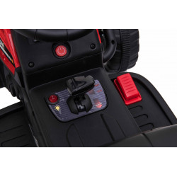 Elektrický Traktor WORKERS s vlečkou,  červený