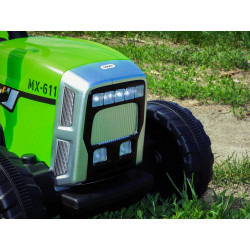 Elektrický Traktor WORKERS s vlečkou,  zelený