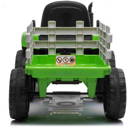 Elektrický Traktor WORKERS s vlečkou,  zelený