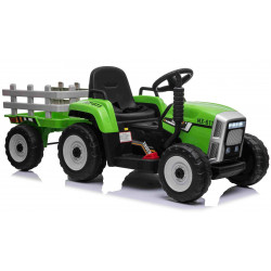 Elektrický Traktor WORKERS s vlečkou,  zelený