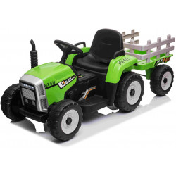 Elektrický Traktor WORKERS s vlečkou,  zelený