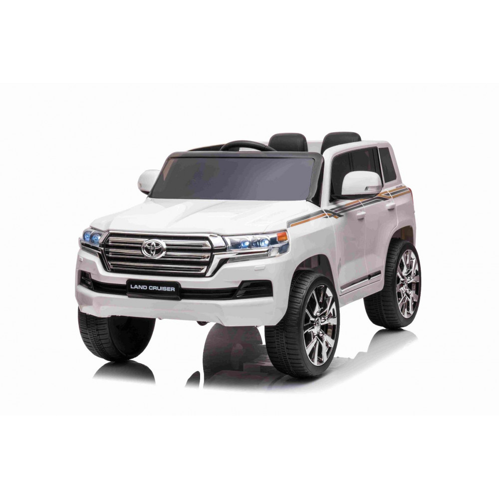 Elektrické autíčko Toyota Landcruiser 12V,  biele