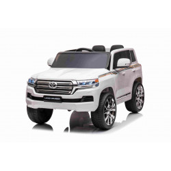 Elektrické autíčko Toyota Landcruiser 12V,  biele