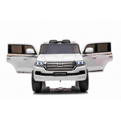 Elektrické autíčko Toyota Landcruiser 12V,  biele