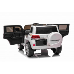 Elektrické autíčko Toyota Landcruiser 12V,  biele