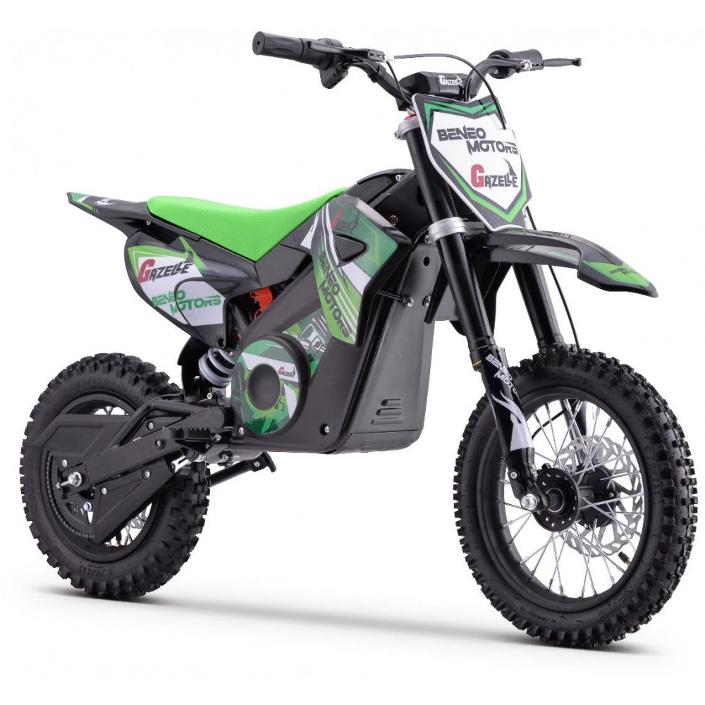 Elektrický Motocross pre deti Beneo Motors Gazelle zelený - 1000W