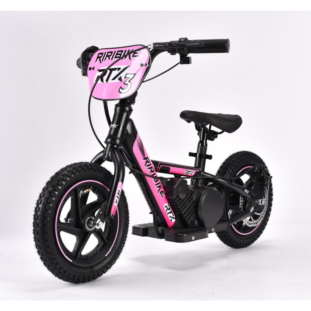 Detské elektrické odrážadlo RIRIBIKE RTX3 24V (12”),  ružové