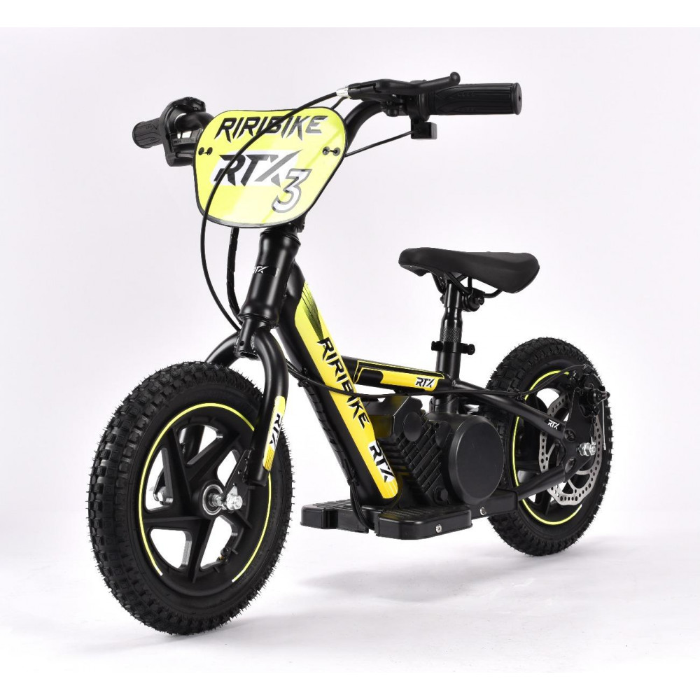 Detské elektrické odrážadlo RIRIBIKE RTX3 24V (12”),  žlté