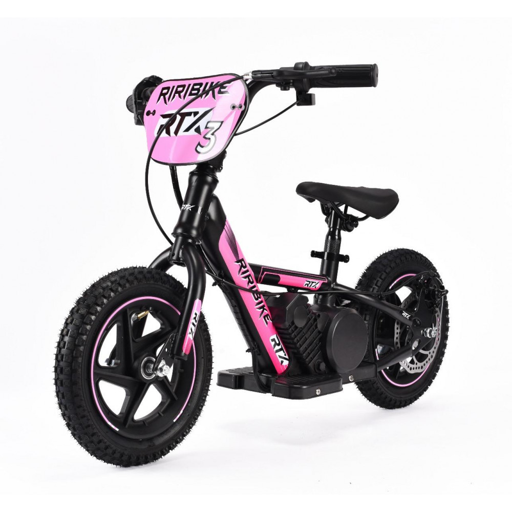 Detské elektrické odrážadlo RIRIBIKE RTX3 24V (12”),  ružové