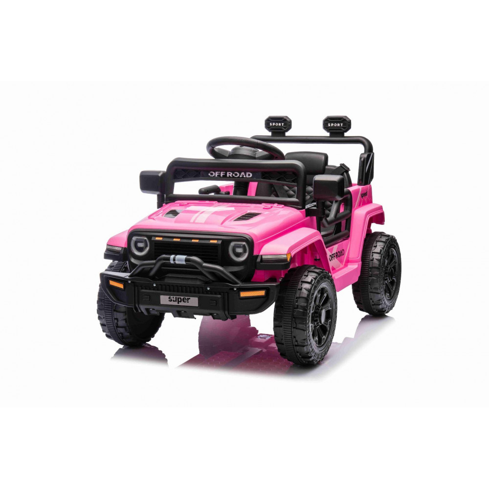 Elektrické autíčko OFFROAD NEW s pohonom zadných kolies,  ružové