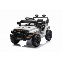 Elektrické autíčko OFFROAD NEW s pohonom zadných kolies,  biele