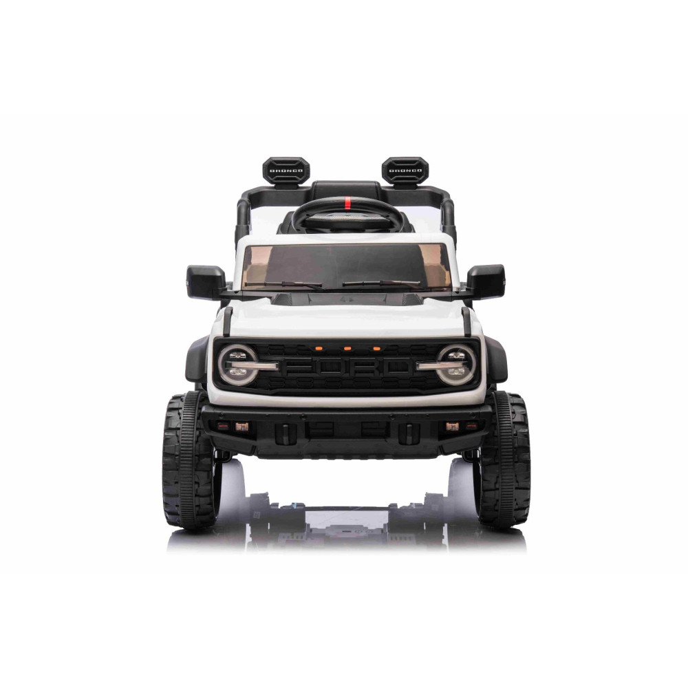 Elektrické autíčko Ford Bronco s pohonom zadných kolies s licenciou (Jednomiestne),  biele