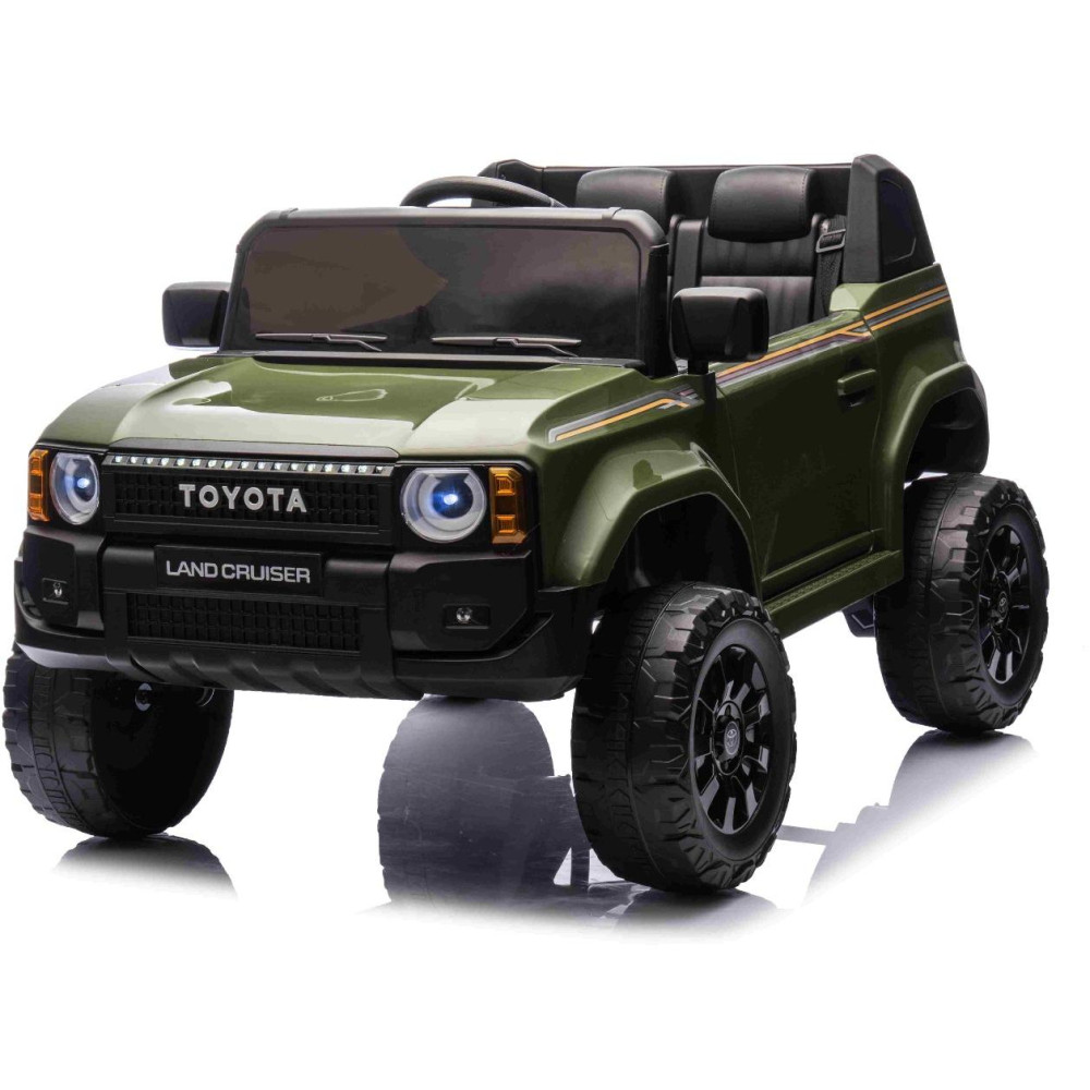 Elektrické autíčko Toyota Landcruiser 12V,  vojenské zelené