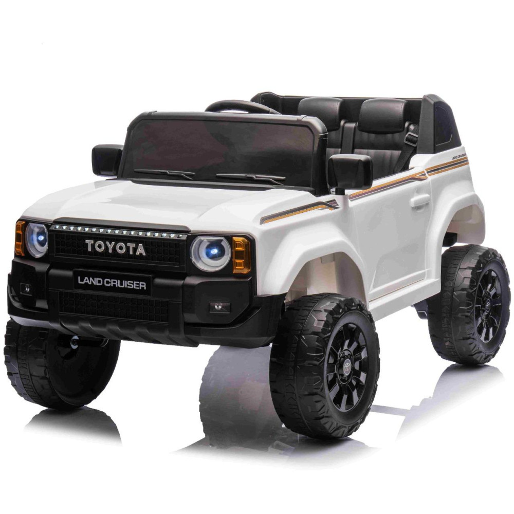 Elektrické autíčko Toyota Landcruiser 12V,  biele